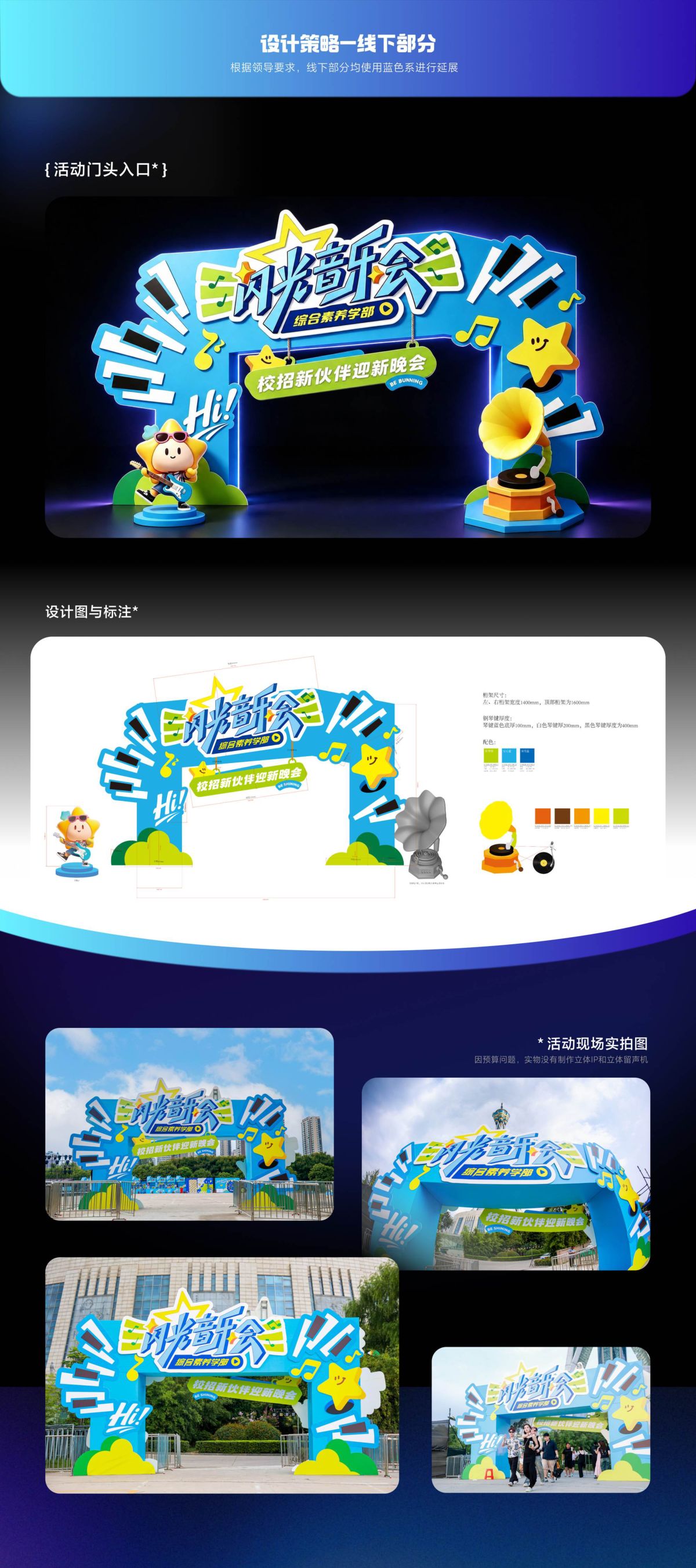活动门头入口设计图与现场实拍